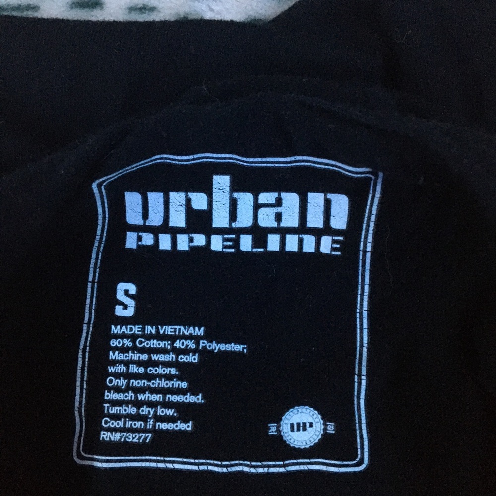 Black hooded shirt